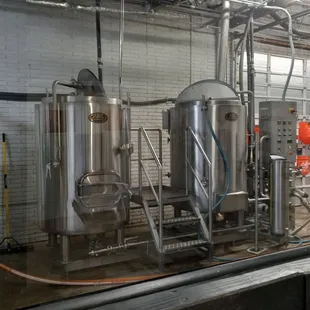 The glassed in view of the brewery