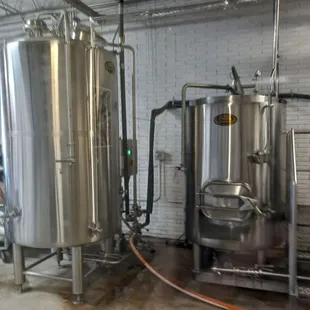 The glassed in view of the brewery