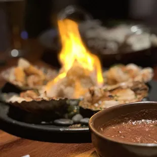 Mariscos scallops and shrimp