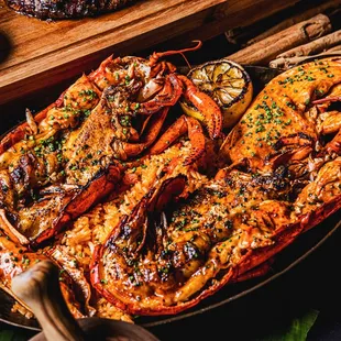 3LB PUERTO NUEVO GRILLED LOBSTER

butter poached &amp; grilled, chili lobster cream sauce, lemon