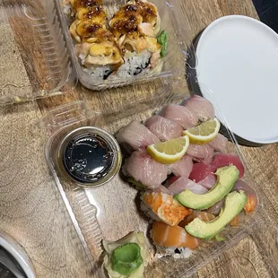 food, sushi and sashimi