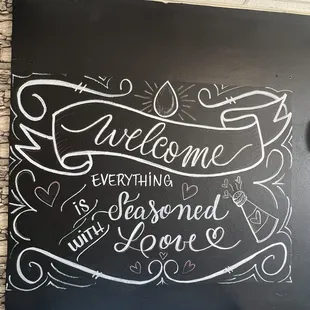 a chalkboard with a quote on it