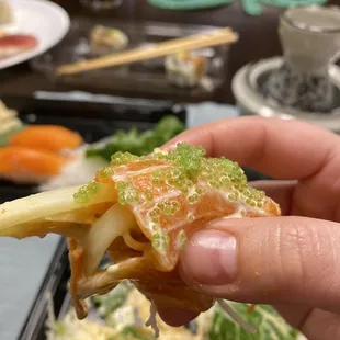 Golden salmon roll
