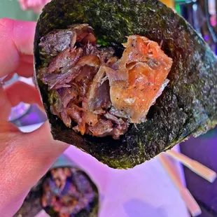 Salmon Skin Handroll (no rice, no sauce, no vegetables)