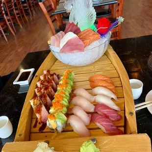 Sushi &amp; Sashimi for 2 with Pink Roll and another specialty roll