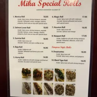 Updated Menu 2025