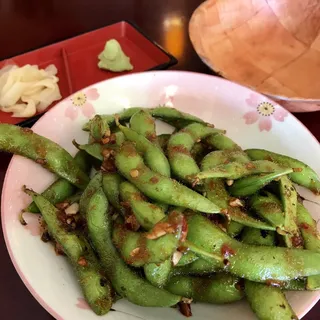 Spicy Garlic Edamame