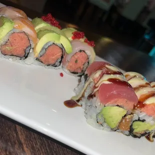a plate of sushi