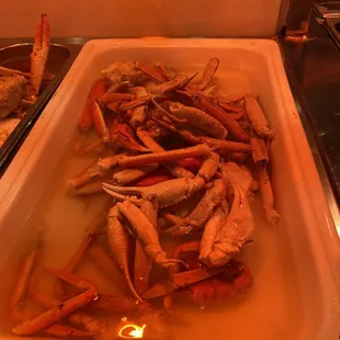 Crab legs that were added to the top of the ones there.