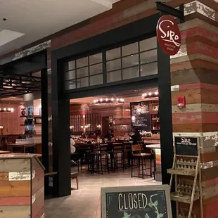 the inside of a restaurant