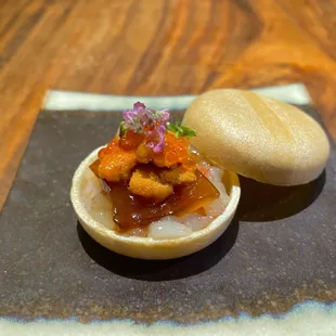 Amaebi tartare with Hokkaido uni