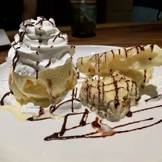 Fried Cheese Cake with Ice Cream