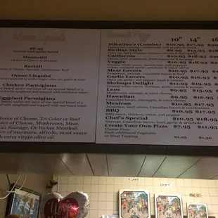 Full menu