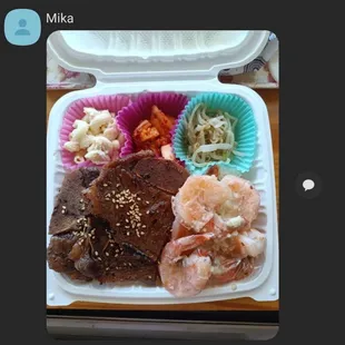 Kalbi Garlic Shrimp Combo