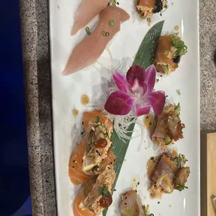 Tuna lover, tuna wrap, salmon lover, and what I like to call albacore delight