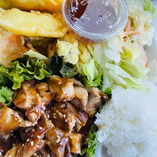 Tempura &amp; Chicken Teriyaki Bento (to-go)