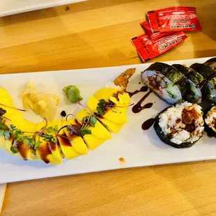 sushi and sashimi, sashimi, sushi, food