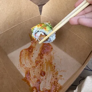 Last piece of Scorpion Roll!