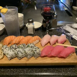 a variety of sushi
