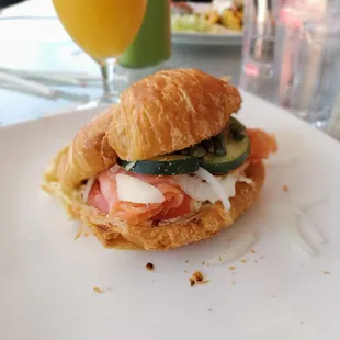 Lox breakfast sandwich.