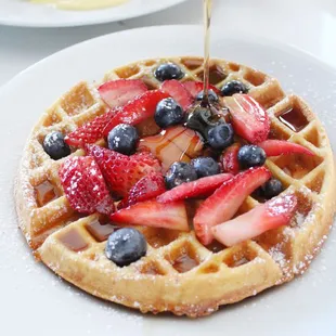 waffles, food