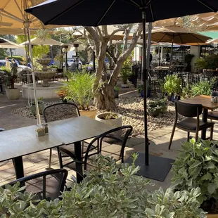 Outdoor patio seating