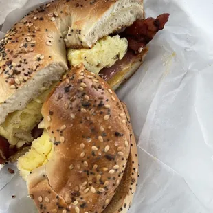 a breakfast sandwich