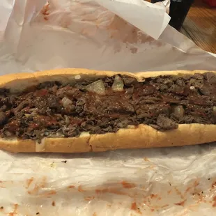 Cheesesteak w/ Fried Onions and SPK