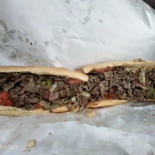 a beef sandwich
