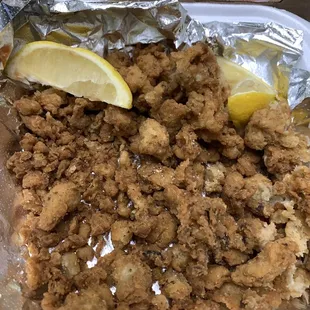 Overpriced calamari.   Greasy hard breading, not much squid.
