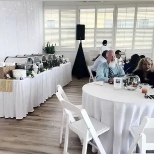 At a Wedding, Serving BBQ.