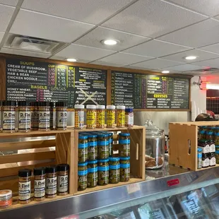 menus on the wall
