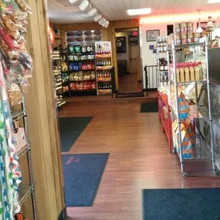 the inside of the store