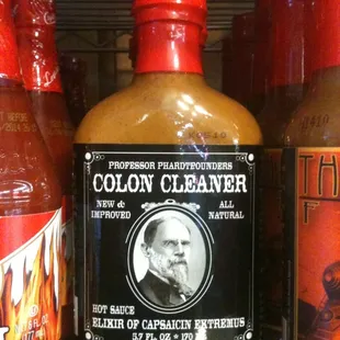 Some of the delightful hot sauces you&apos;ll find here.