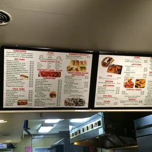 The menu board