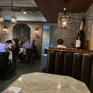 The wine room dining area