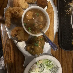 The Cajun lunch plate