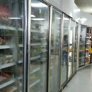 Big selection of frozen and refrigerated imports