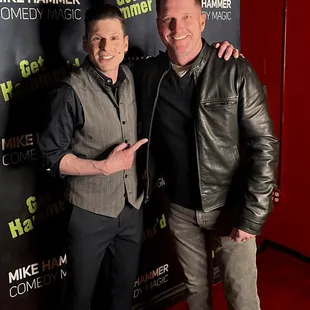 Mike Hammer after the show visits with guests.