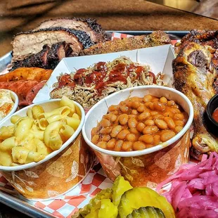 a tray of food