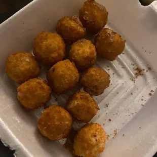 a tray of tater tots