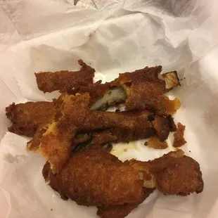 horrible food !   overdone zucchini strips.   the chicken was also way over cooked save your money and order elsewhere.