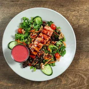 Raspberry Chipotle Salmon Salad