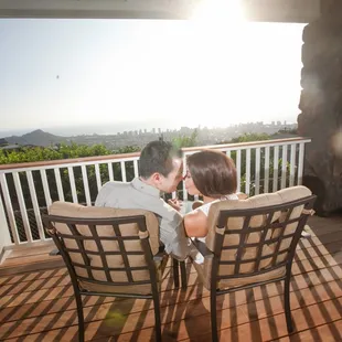 Engagement session on our deck
