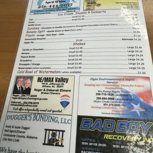 menu, sushi and sashimi