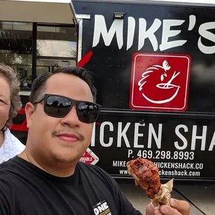 My fam tryin out the food at the soft opening