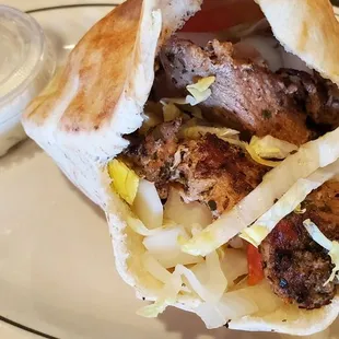 a pita sandwich