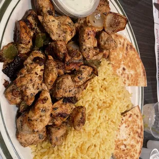 Chicken kebab platter - delicious!