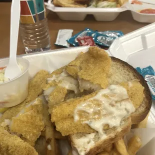 Catfish fillet dinner
