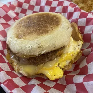 Mike&apos;s on Main egg sandwich with sausage